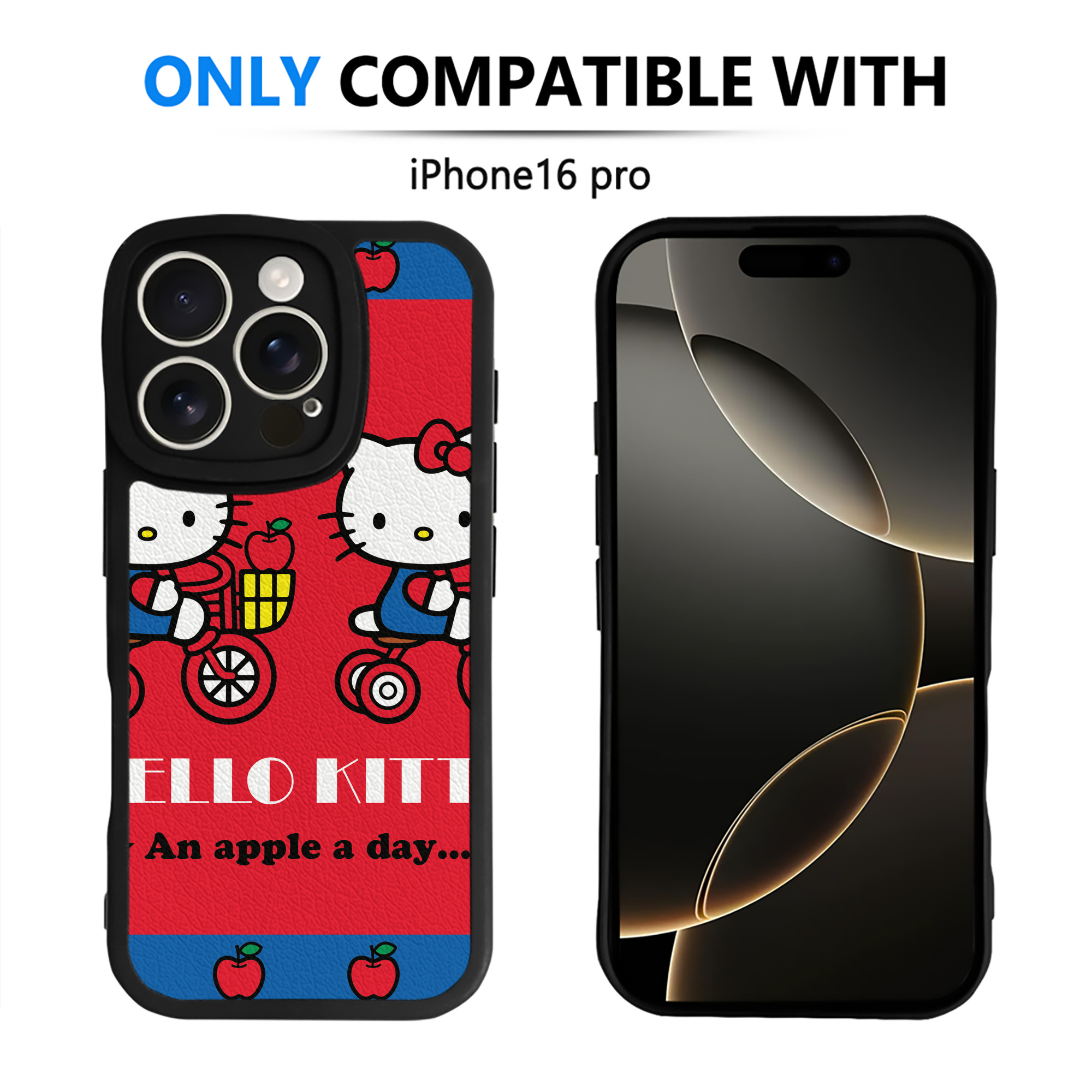 （画像用） Hello Kitty ハローキティ 【iPhone 16シリーズ対応】シリコンスマホケース（レザー調） 材質：シリコン